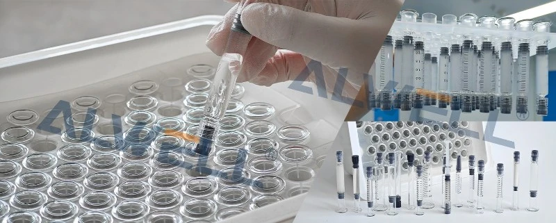 Glass Syringes filling sample Glass Syringes filling sample